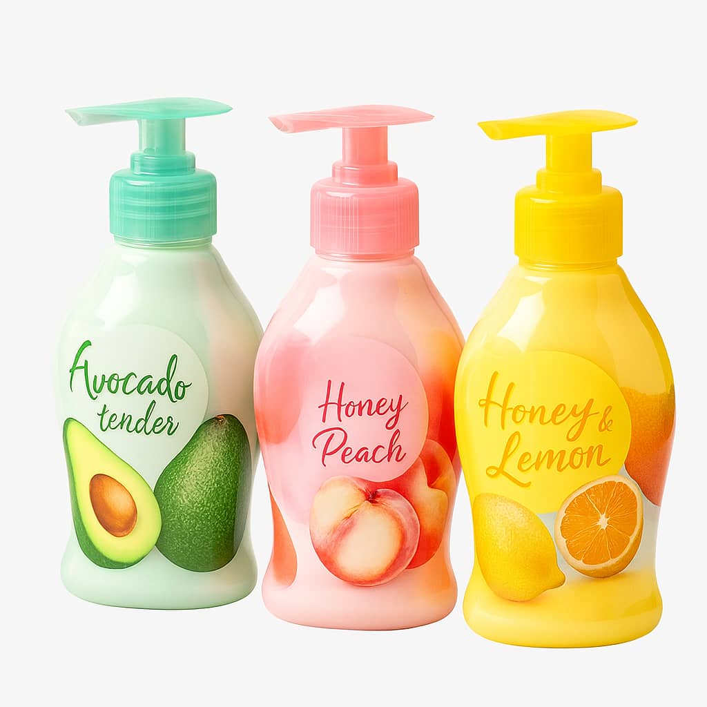 کرم دستی پمپی میوه ای سادور - نرم کننده و خوشبو کننده پوست دست